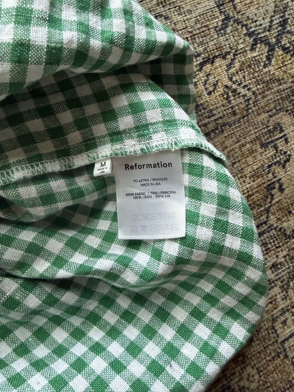 Reformation gingham linen dress - Picture 3 of 4
